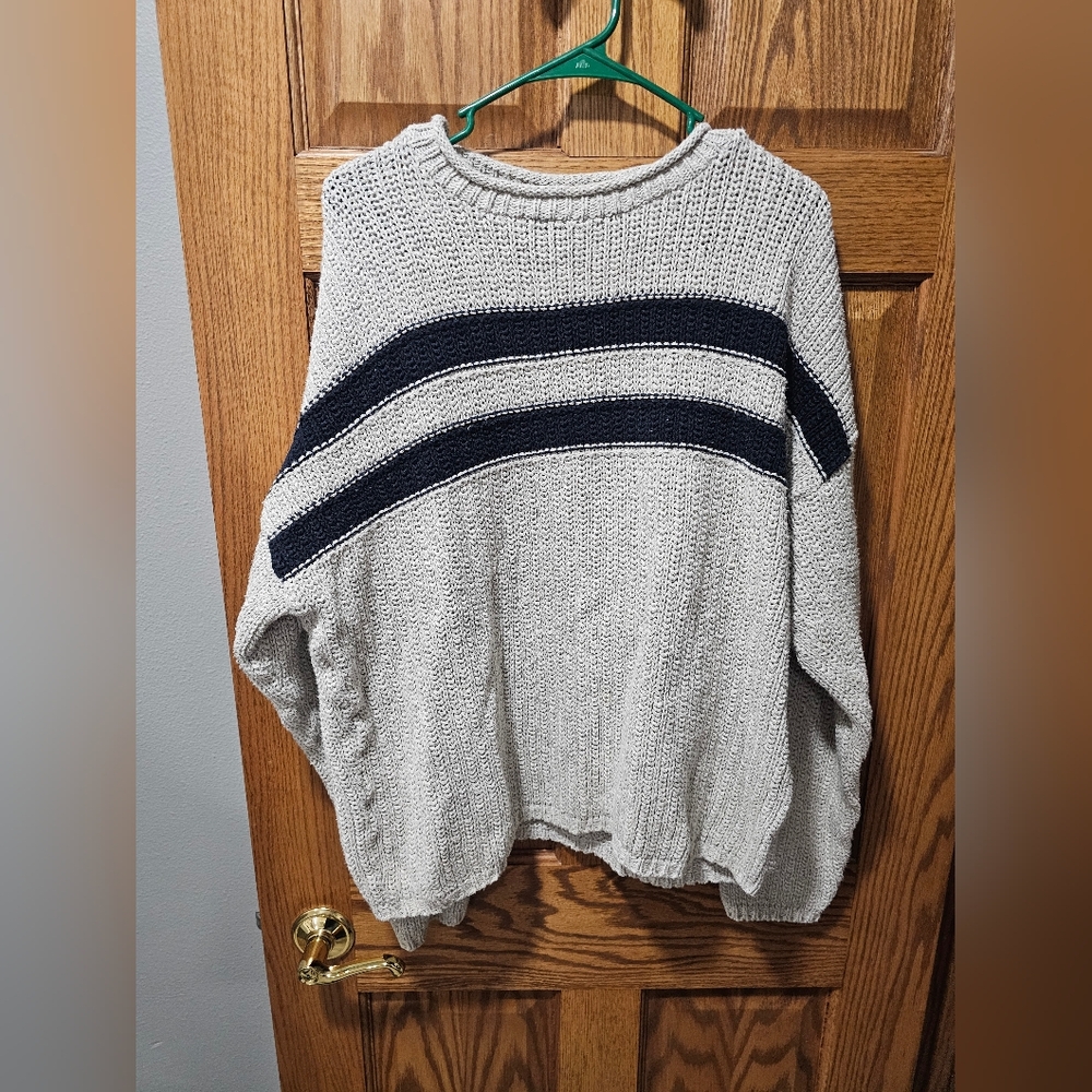 VINTAGE Lavane Sweater Men’s Large Beige Blue 90s